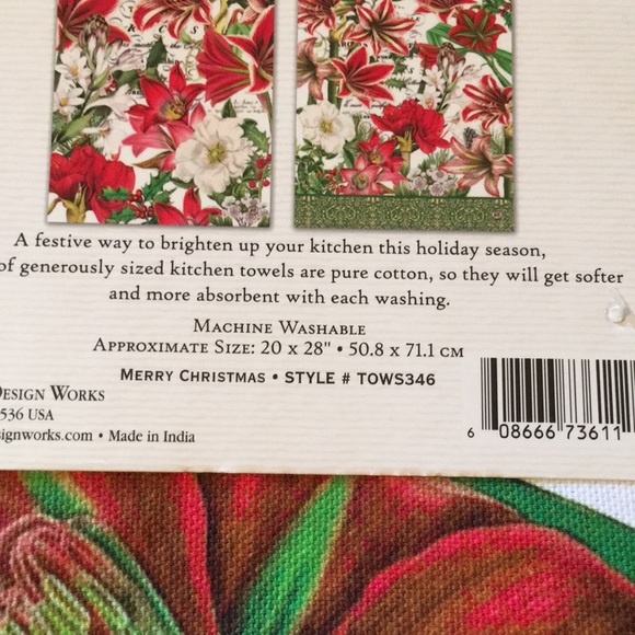 Merry Christmas Designer Holiday Kitchen Towel 2 - Picture 9 of 10